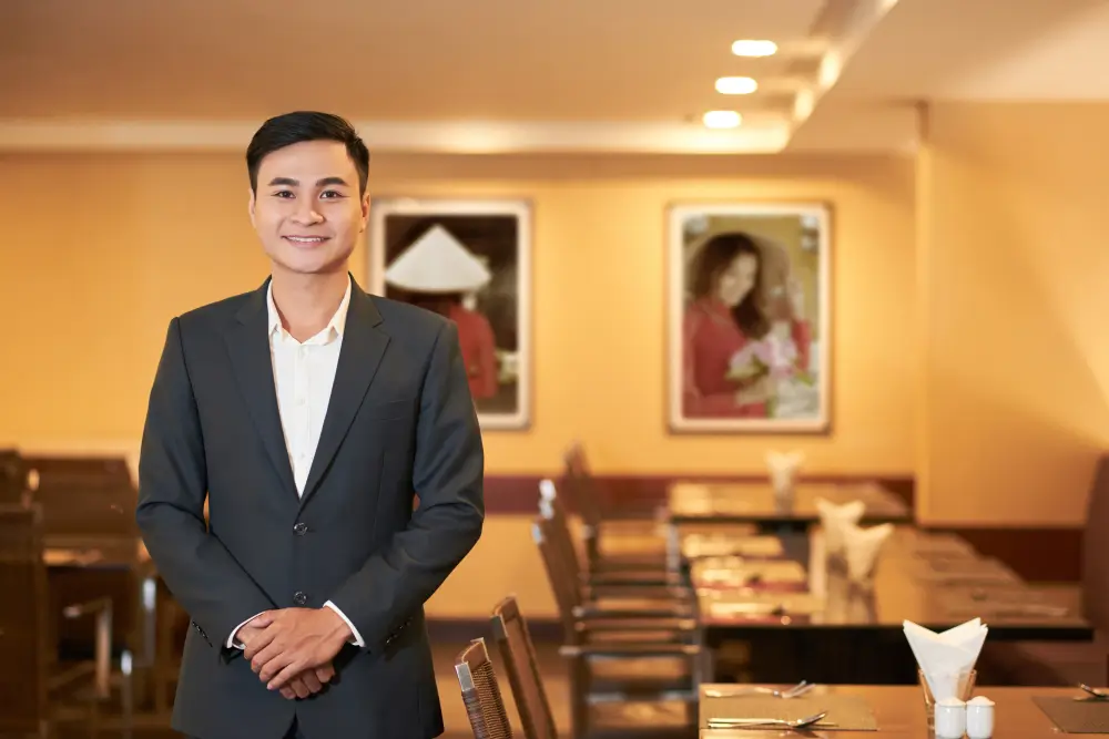 Customer service representatives smiling while working